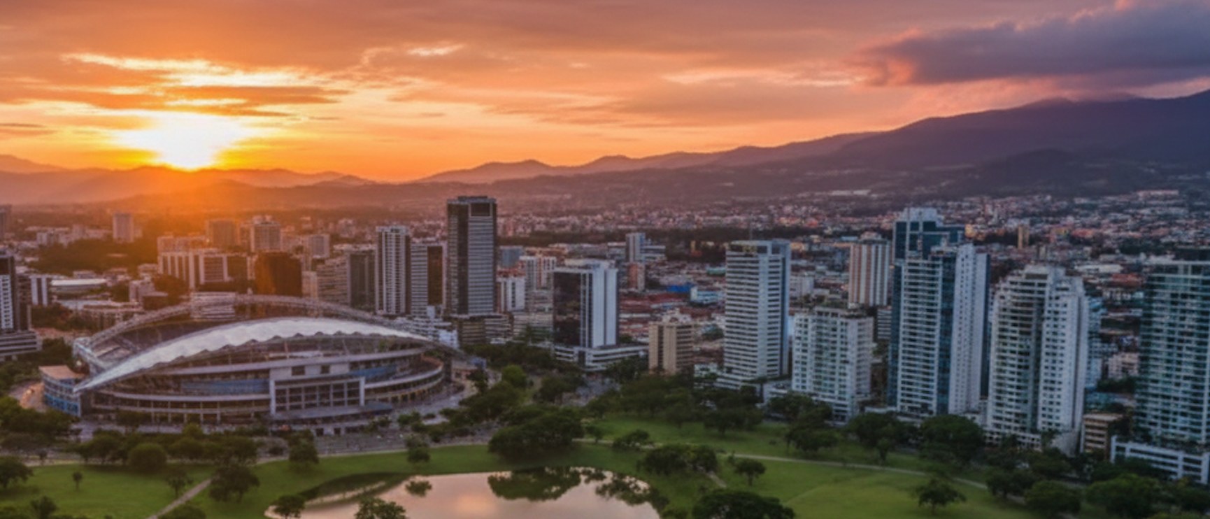San José, Costa Rica, al atardecer